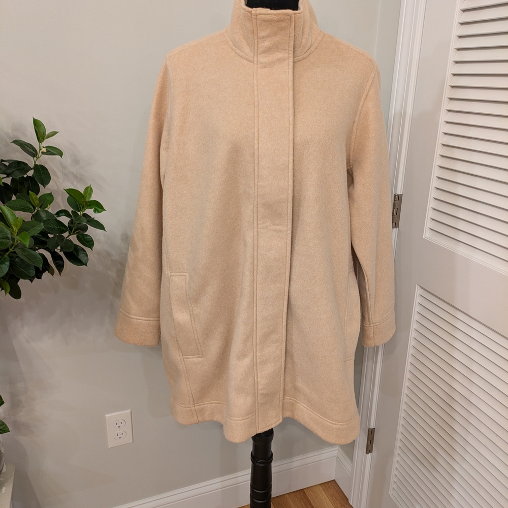 Lands' End Women's Tan Cape Coat Size 1X (16W - 18W)